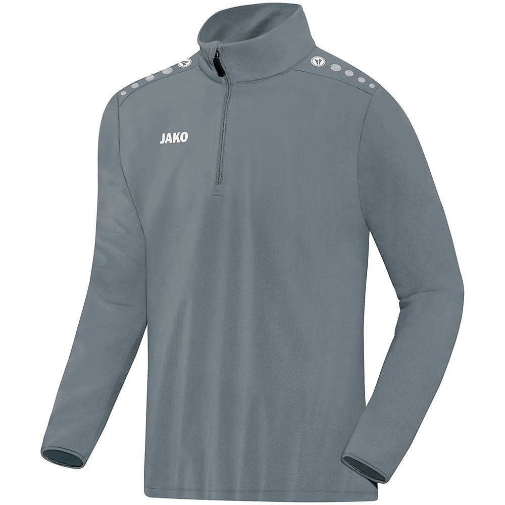 CHUBASQUERO 1/4 CREMALLERA JAKO TEAM, GRIS PIEDRA HOMBRE. S M L XL 2XL 3XL 4XL 