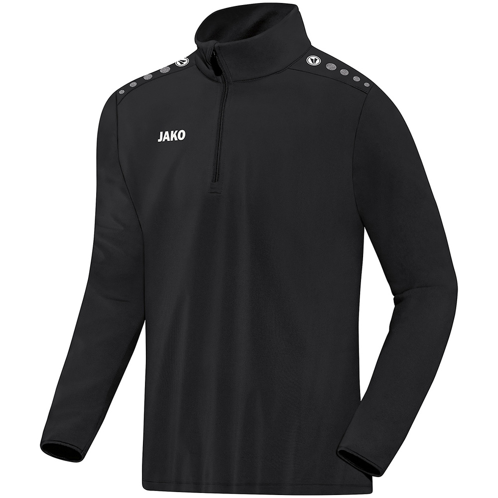 CHUBASQUERO 1/4 CREMALLERA JAKO TEAM, NEGRO HOMBRE. S M L XL 2XL 3XL 4XL 