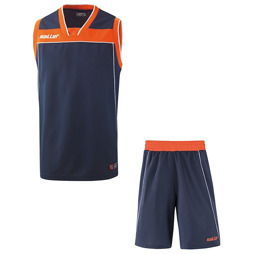 CONJUNTO DE BALONCESTO SALLERBASELINE, MARINO-NARANJA. S M L XL 2XL 3XL 