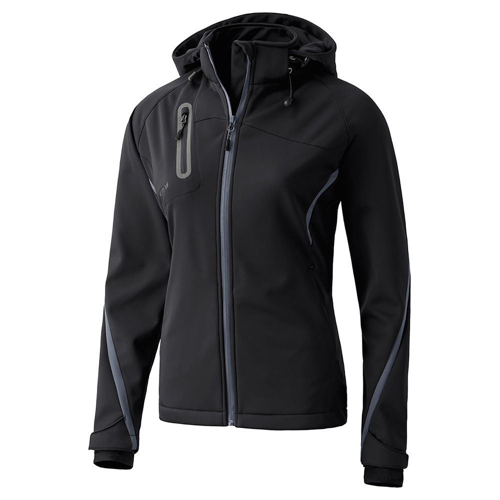 ERIMA CHAQUETA SOFTSHELL FUNCIONAL, NEGRA-ANTRACITA MUJER. 34 36 38 40 42 44 46 48 