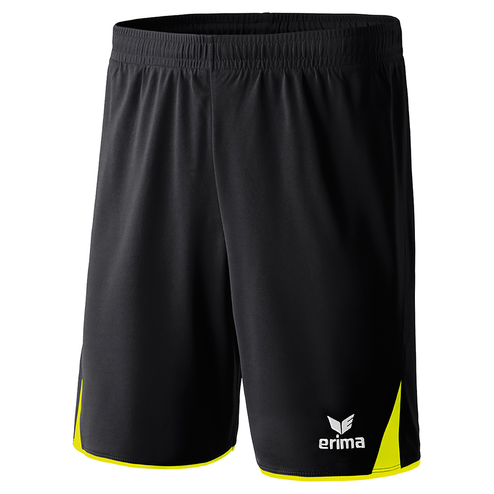 ERIMA CLASSIC 5-C SHORTS, NEGRO-AMARILLO FLÚOR HOMBRE. S M L XL 2XL 