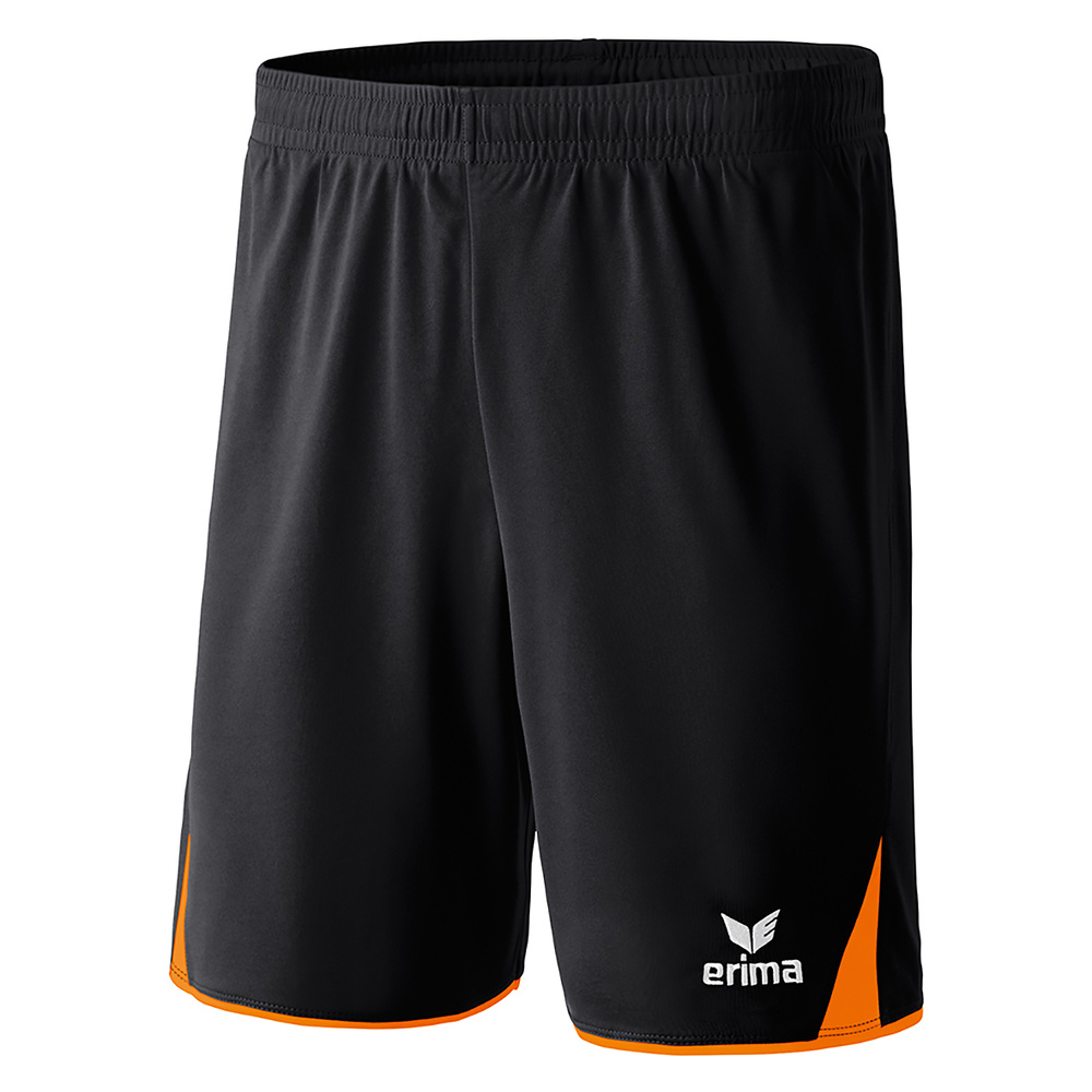 ERIMA CLASSIC 5-C SHORTS, NEGRO-NARANJA HOMBRE. S M L XL 2XL 