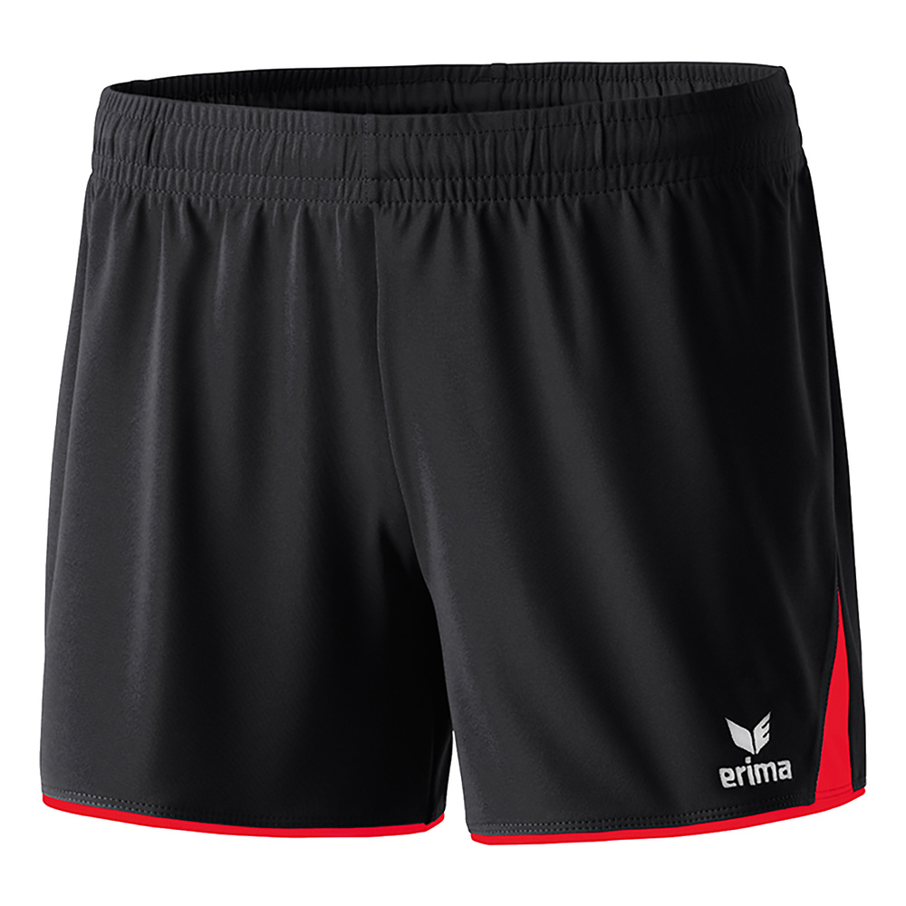 ERIMA CLASSIC 5-C SHORTS, NEGRO-ROJO MUJER. 34 36 38 40 42 44 46 48 