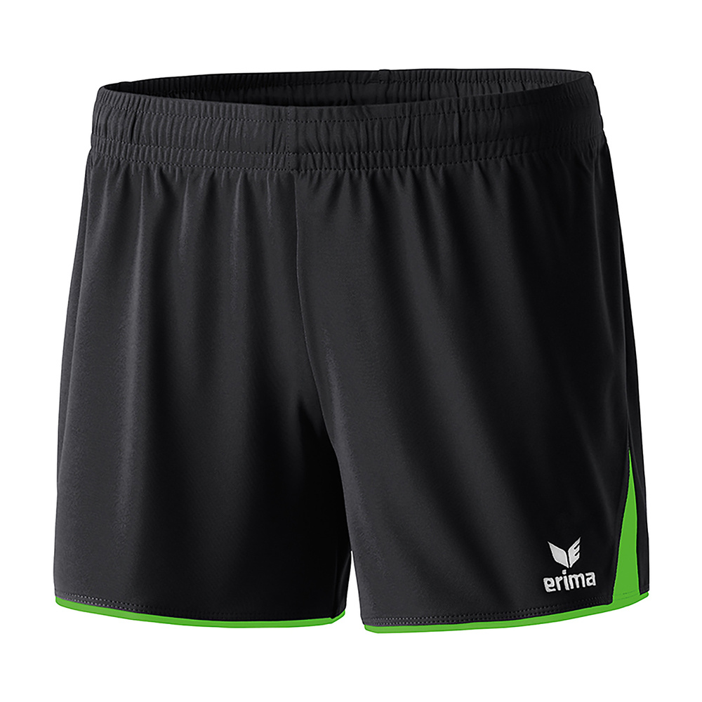 ERIMA CLASSIC 5-C SHORTS, NEGRO-VERDE MUJER. 34 36 38 40 42 44 46 48 