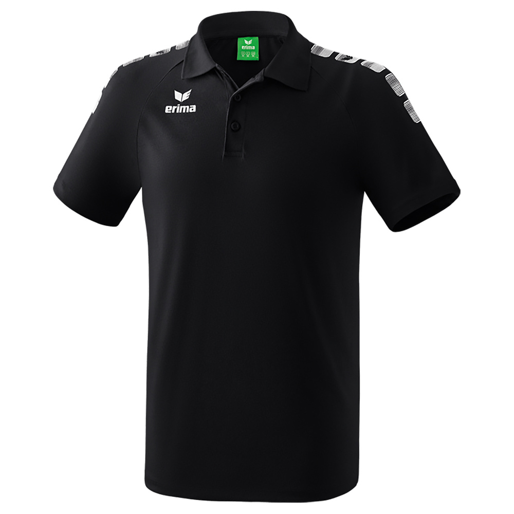 ERIMA ESSENTIAL 5-C POLO, NEGRO-BLANCO NIÑO. 128 140 152 164 