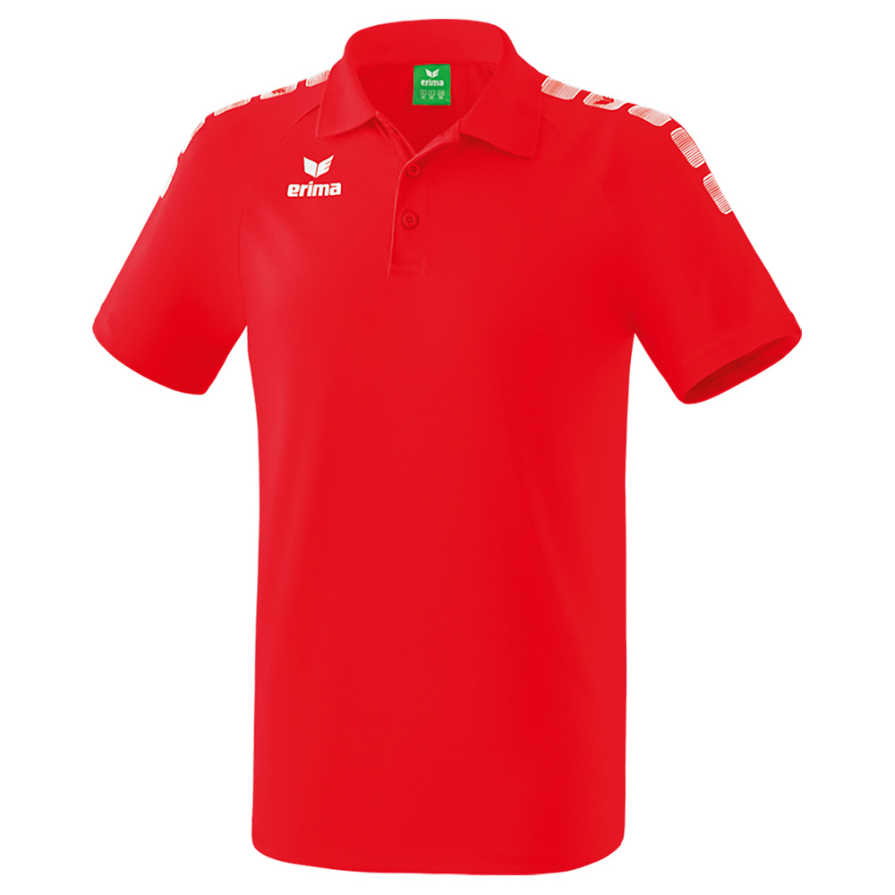 ERIMA ESSENTIAL 5-C POLO, ROJO-BLANCO HOMBRE. S M L XL 2XL 3XL 