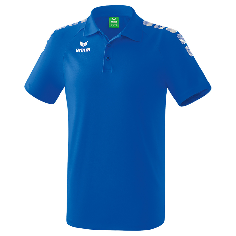 ERIMA ESSENTIAL 5-C POLO, ROYAL-BLANCO HOMBRE. S M L XL 2XL 3XL 