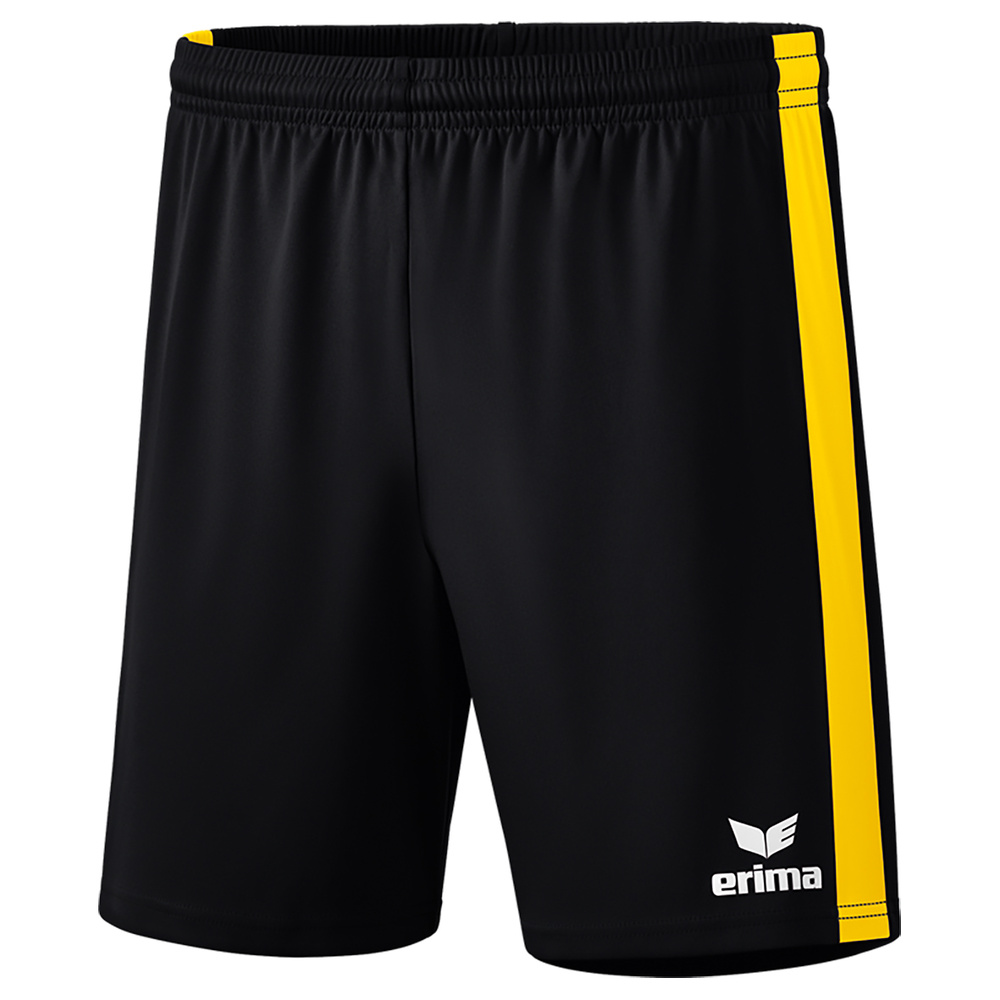 ERIMA RETRO STAR SHORTS, NEGRO-AMARILLO HOMBRE. S M L XL 2XL 