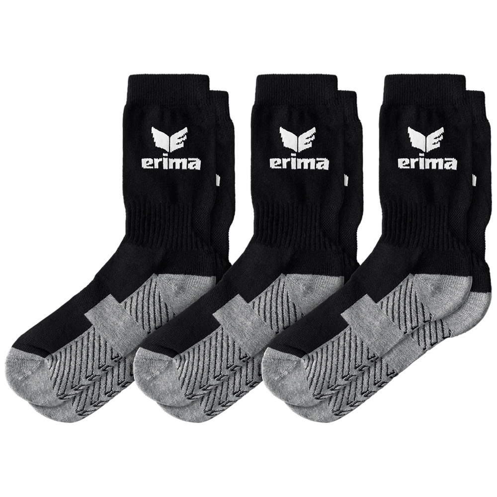 ERIMA SPORTS CALCETINES, NEGRO-BLANCO (3 PARES). 31-34 35-38 39-42 43-46 47-50 