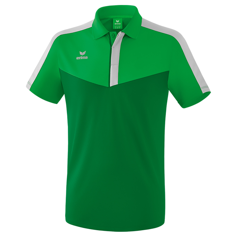 ERIMA SQUAD POLO, VERDE-ESMERALDA-PLATA HOMBRE. S M L XL 2XL 3XL 