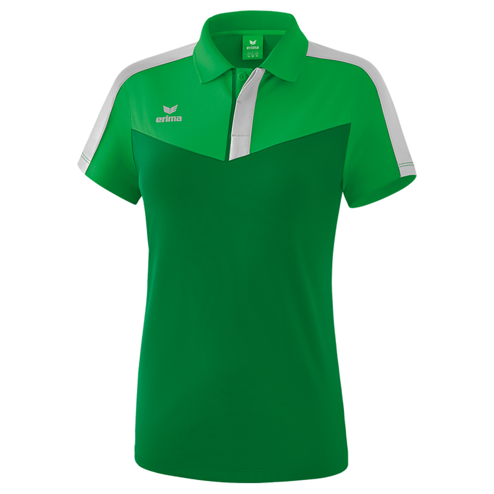 ERIMA SQUAD POLO, VERDE-ESMERALDA-PLATA MUJER. 34 36 38 40 42 44 