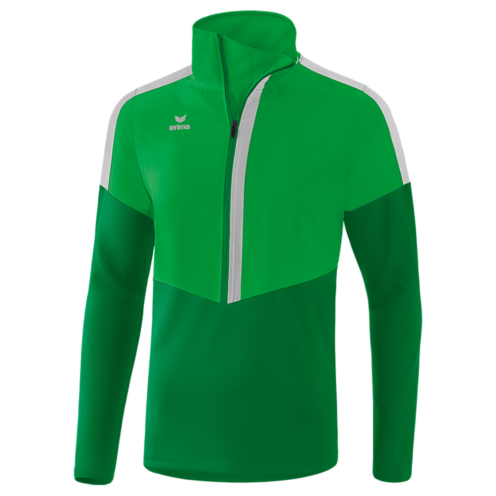 ERIMA SQUAD WORKER TOP, SUDADERA VERDE-ESMERALDA-PLATA NIÑO. 128 140 152 164 