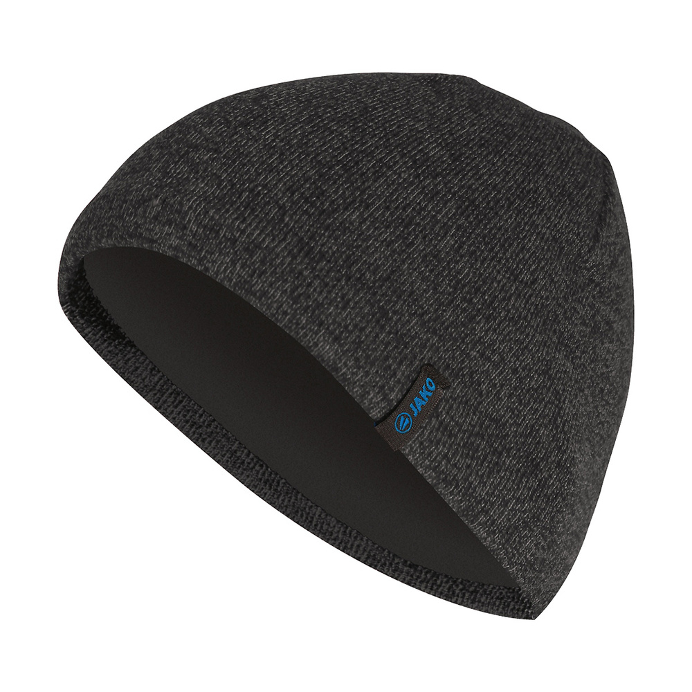 GORRO DE PUNTO JAKO, NEGRO MELANGE. JUNIOR SENIOR 