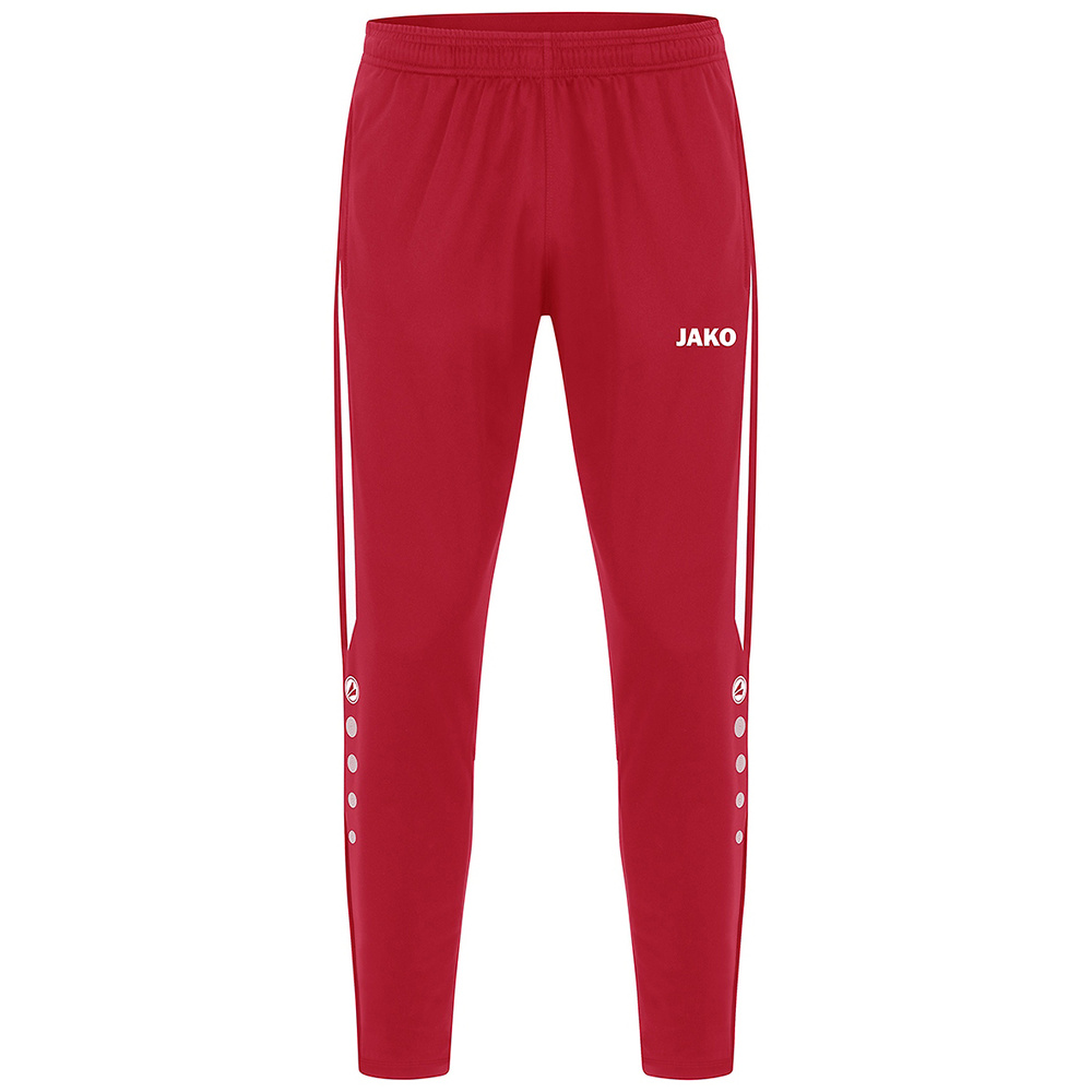 PANTALÓN JAKO POWER POLIÉSTER, ROJO-BLANCO NIÑO. 116 128 140 152 164 