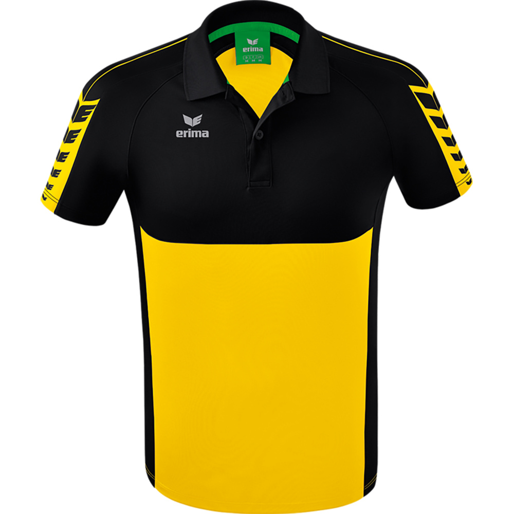 POLO ERIMA SIX WINGS, AMARILLO-NEGRO HOMBRE. S M L XL 2XL 3XL 