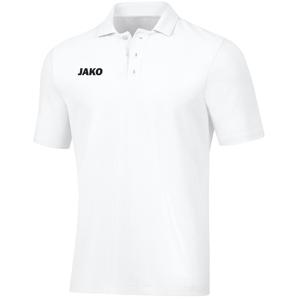 POLO JAKO BASE, BLANCO HOMBRE. S M L XL 2XL 3XL 4XL 