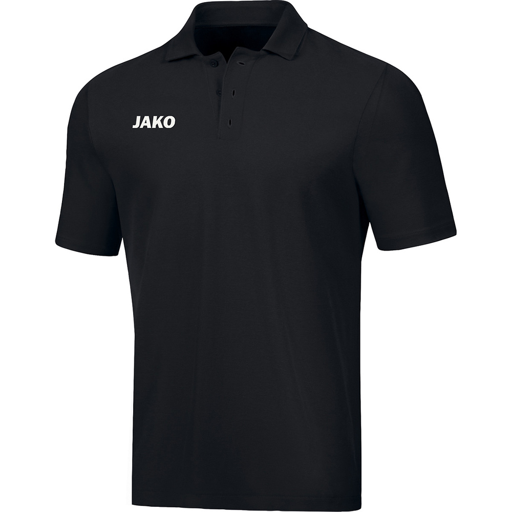 POLO JAKO BASE, NEGRO HOMBRE. S M L XL 2XL 3XL 4XL 