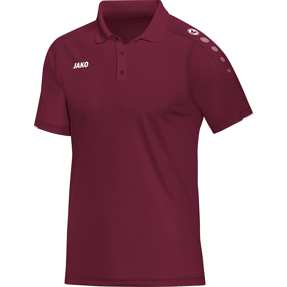 POLO JAKO CLASSICO, BURDEOS HOMBRE. S M L XL 2XL 3XL 4XL 