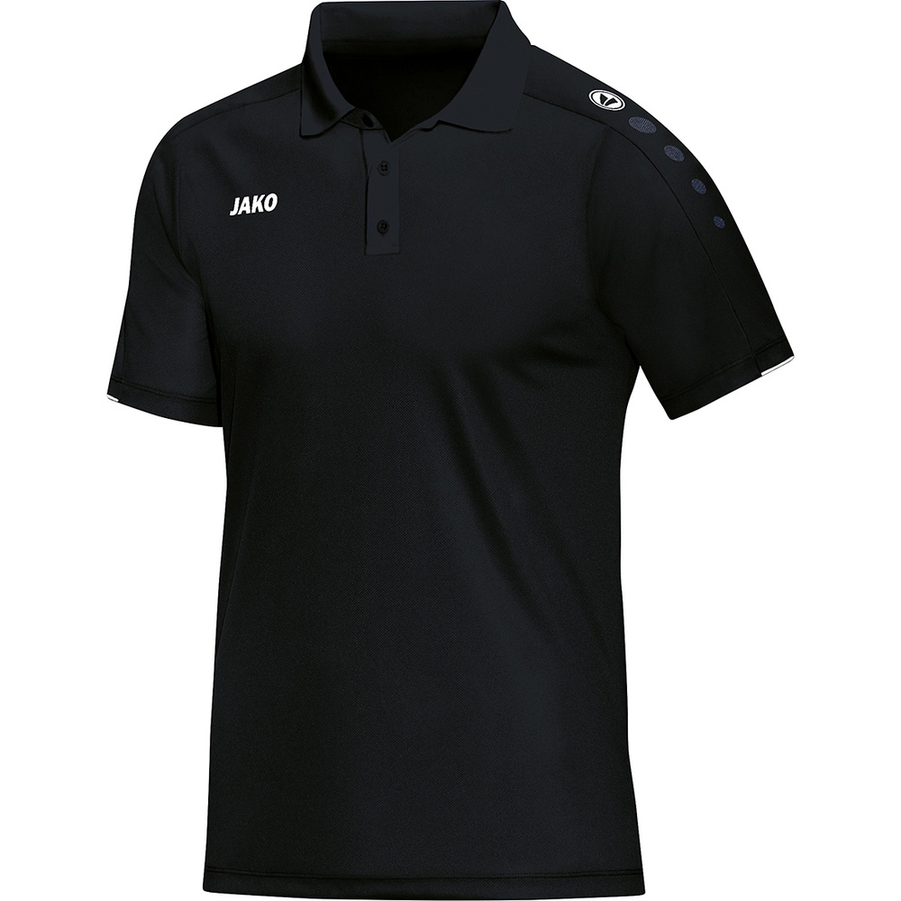 POLO JAKO CLASSICO, NEGRO HOMBRE. S M L XL 2XL 3XL 4XL 