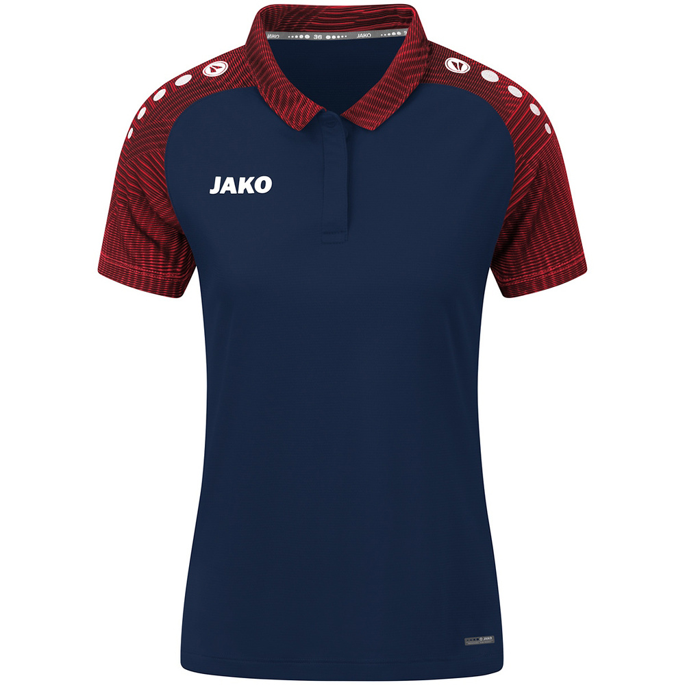 POLO JAKO PERFORMANCE, MARINO-ROJO MUJER. 34 