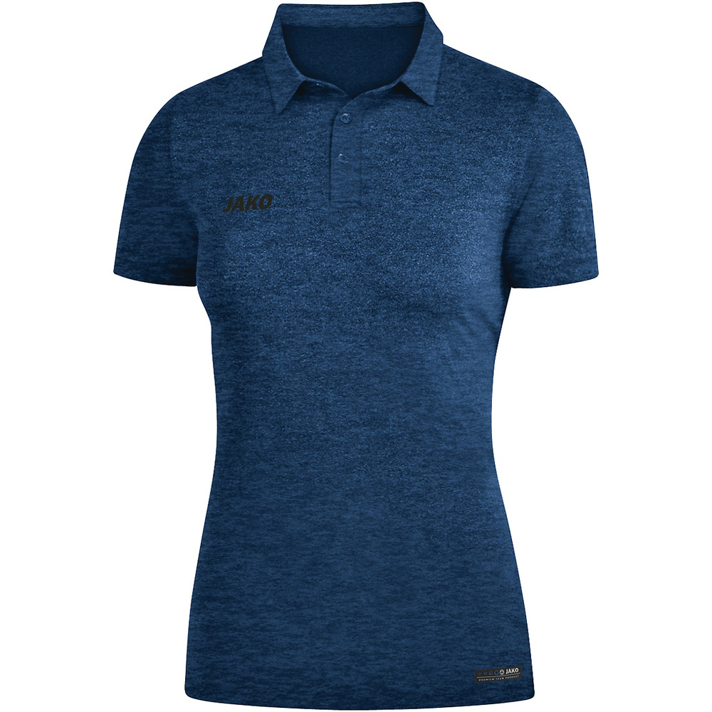 POLO JAKO PREMIUM BASICS, MARINO MELANGE MUJER. 34 36 38 40 42 44 