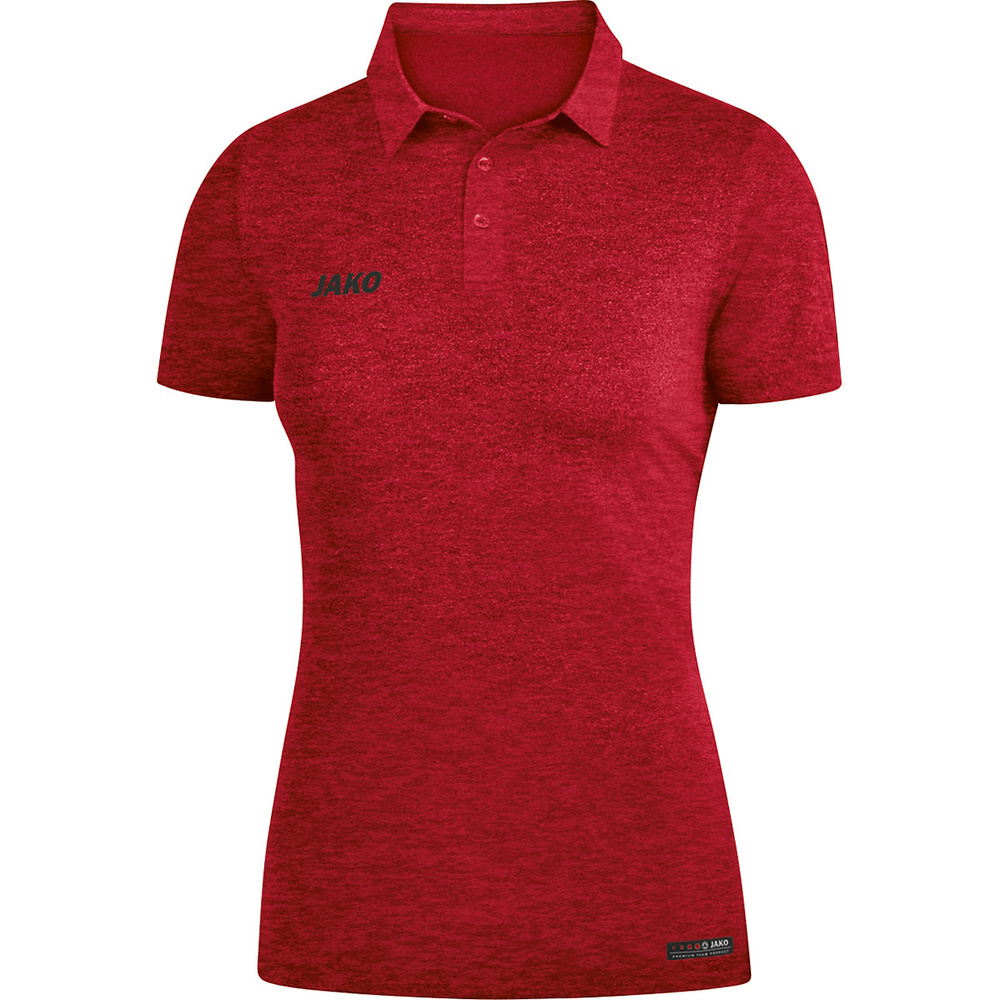 POLO JAKO PREMIUM BASICS, ROJO MELANGE MUJER. 34 36 38 40 42 44 