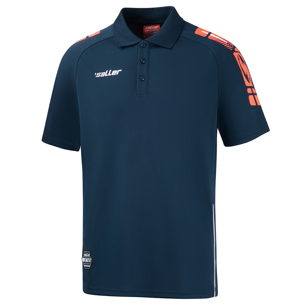 POLO SALLERX.72, MARINO-NARANJA NEÓN-BLANCO UNISEX. XS S M L XL 2XL 3XL 