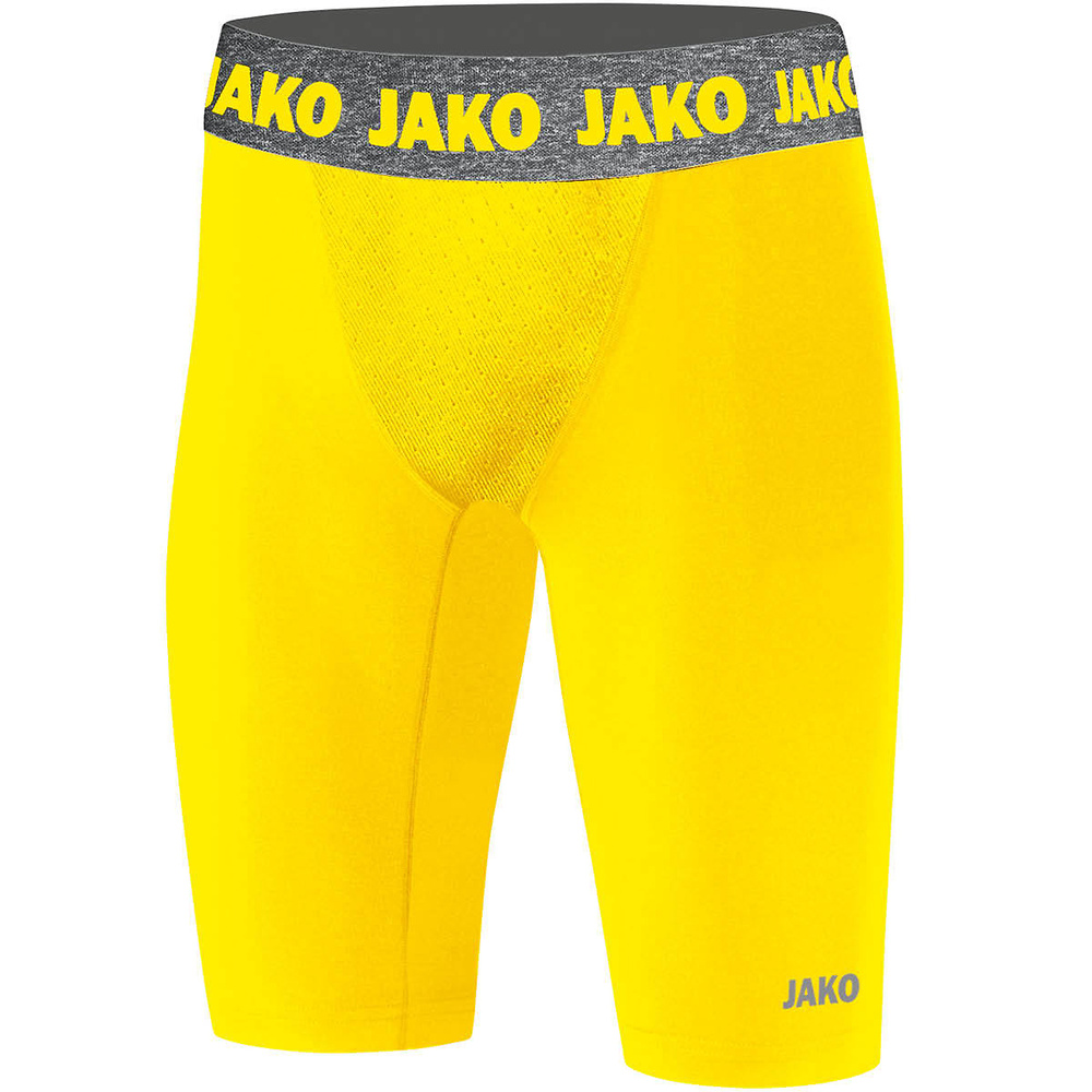 SHORT AJUSTADO JAKO COMPRESSION 2.0, AMARILLO NIÑO. 140 152 164 