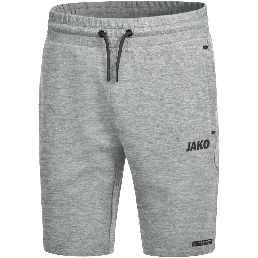 SHORT-BERMUDA JAKO PREMIUM BASICS, GRIS CLARO MELANGE HOMBRE. S M L XL 2XL 3XL 4XL 