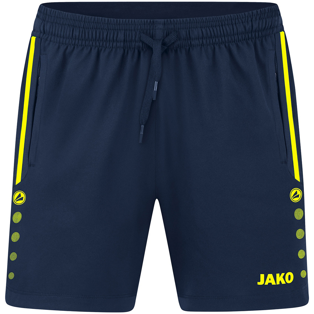 SHORT JAKO ALLROUND, MARINO-AMARILLO NEÓN MUJER. S 