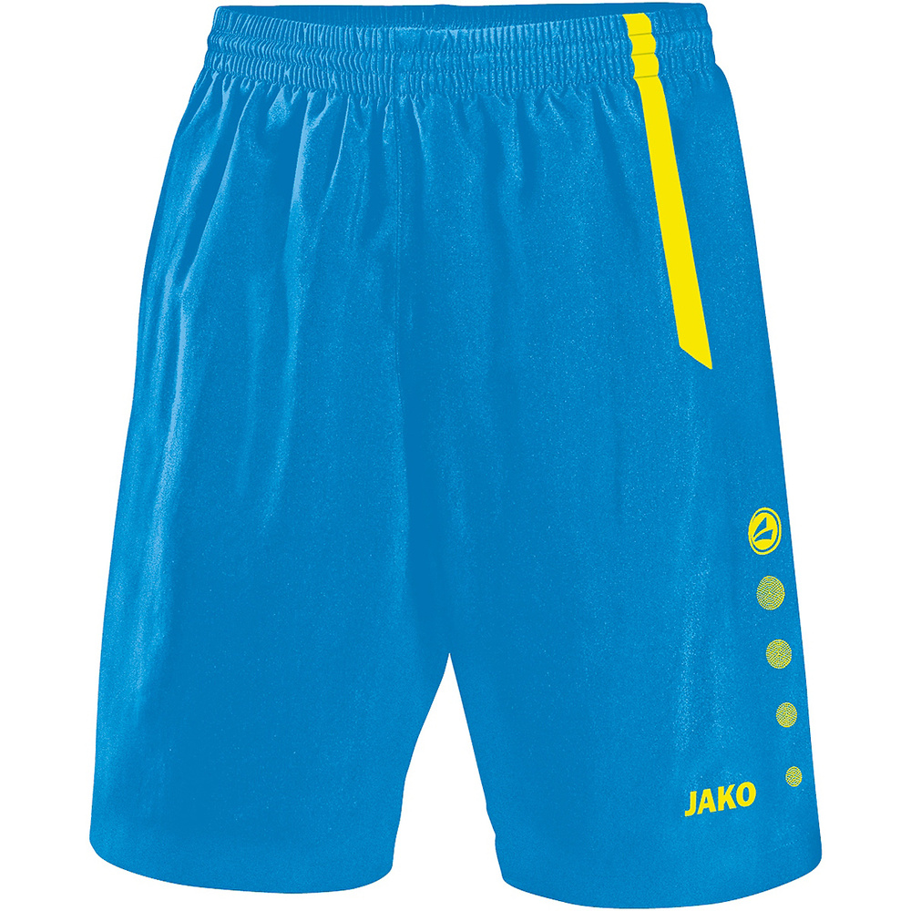 SHORT JAKO TURIN, AZUL JAKO-AMARILLO NEÓN HOMBRE. S M L XL 2XL 