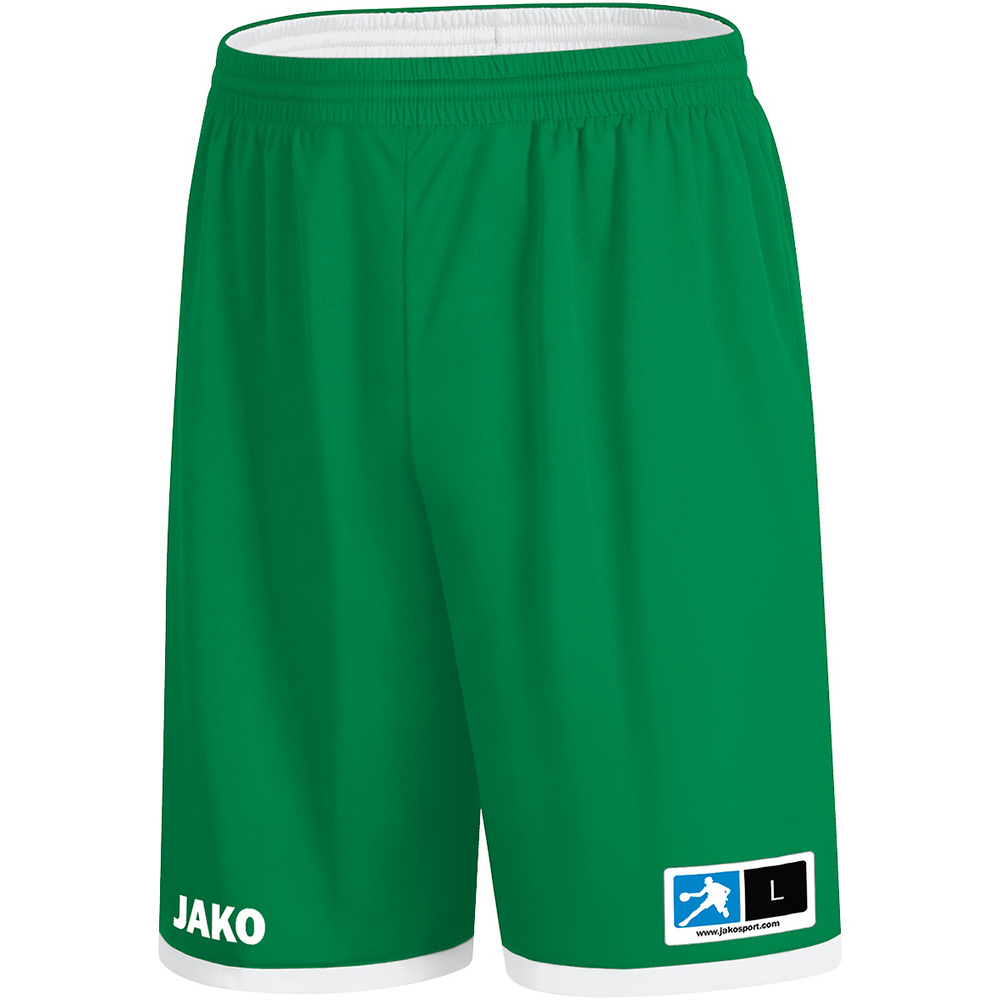 SHORT REVERSIBLE JAKO CHANGE 2.0, VERDE-BLANCO HOMBRE. S M L XL 2XL 3XL 