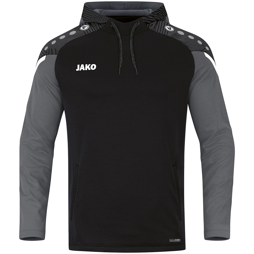 SUDADERA CON CAPUCHA JAKO PERFORMANCE, NEGRA-ANTRACITA HOMBRE. 2XL 