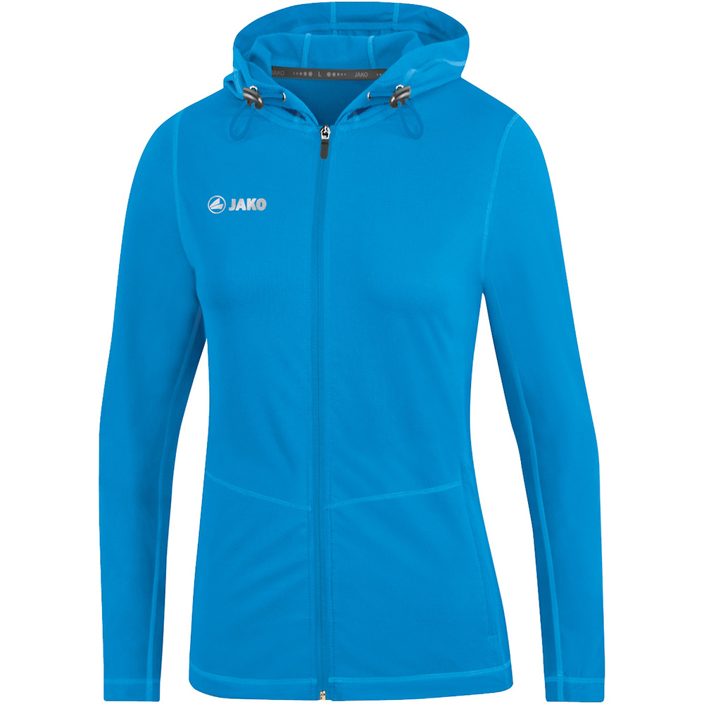 SUDADERA CON CAPUCHA JAKO RUN 2.0, AZUL JAKO MUJER. S M L XL 2XL 3XL 