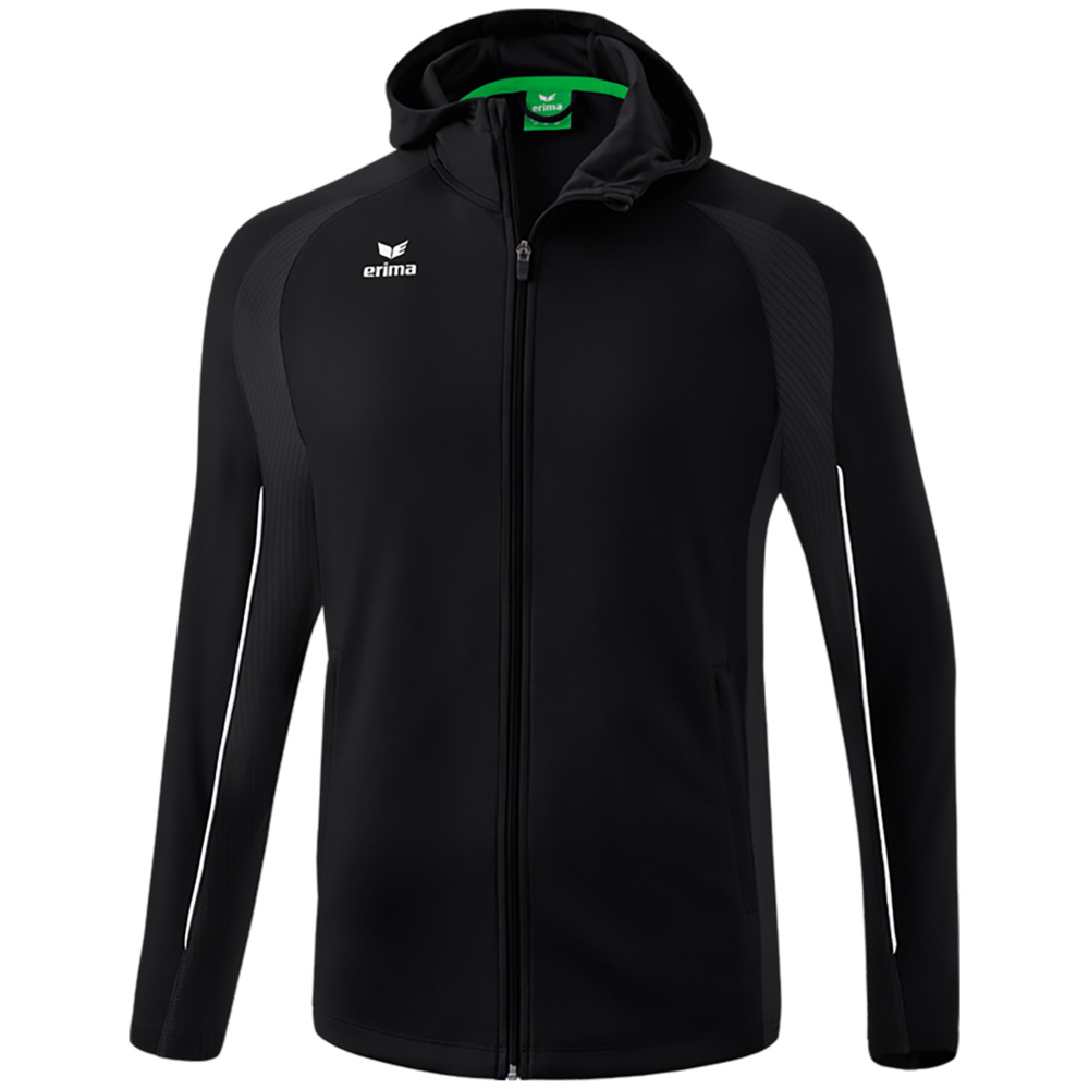 SUDADERA ENTRENAMIENTO CON CAPUCHA ERIMA LIGA STAR, NEGRA UNISEX. S M L XL 2XL 3XL 