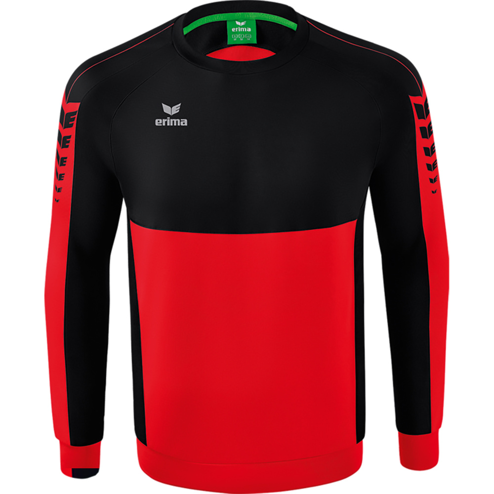 SUDADERA ERIMA SIX WINGS, ROJA-NEGRA NIÑO. 116 128 140 152 164 