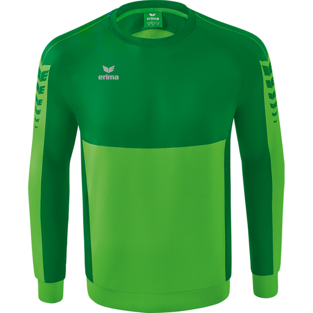 SUDADERA ERIMA SIX WINGS, VERDE-ESMERALDA NIÑO. 116 128 140 152 164 