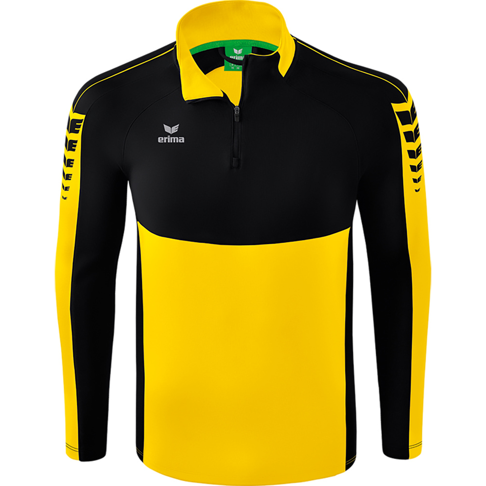 SUDADERA ERIMA SIX WINGS TRAINING TOP, AMARILLA-NEGRA NIÑO. 128 140 152 164 