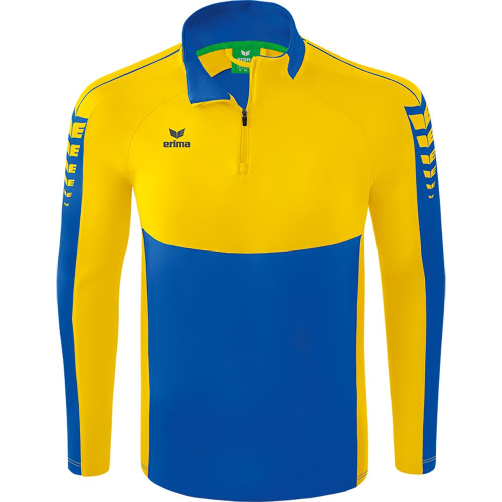 SUDADERA ERIMA SIX WINGS TRAINING TOP, ROYAL-AMARILLA NIÑO. 128 140 152 164 