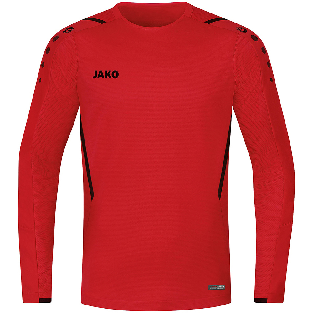 SUDADERA JAKO CHALLENGE, ROJA-NEGRA HOMBRE. S M L XL 2XL 