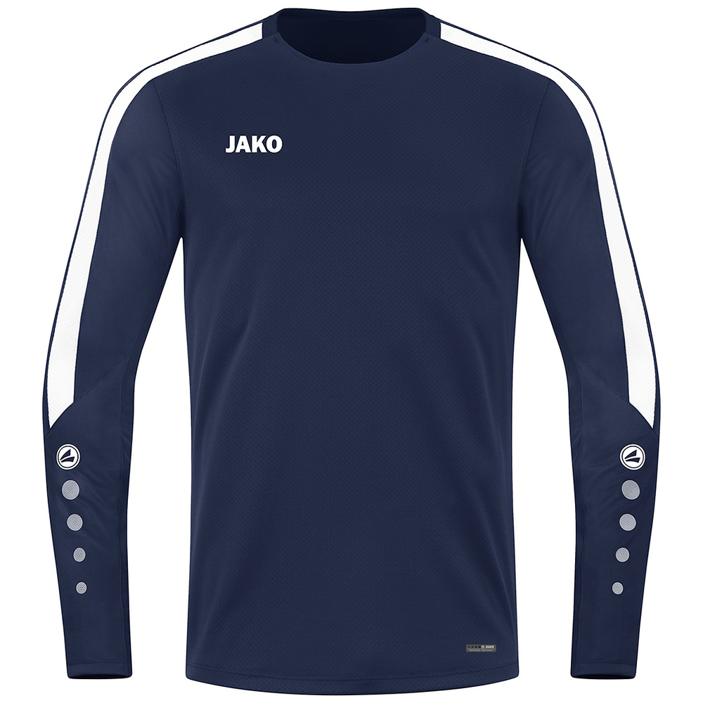 SUDADERA JAKO POWER, MARINO-BLANCA UNISEX. S M L XL 2XL 