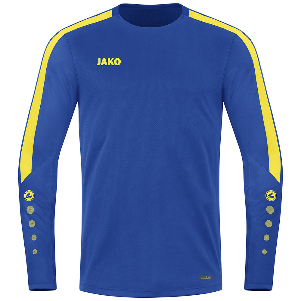 SUDADERA JAKO POWER, ROYAL-AMARILLA UNISEX. S M L XL 2XL 