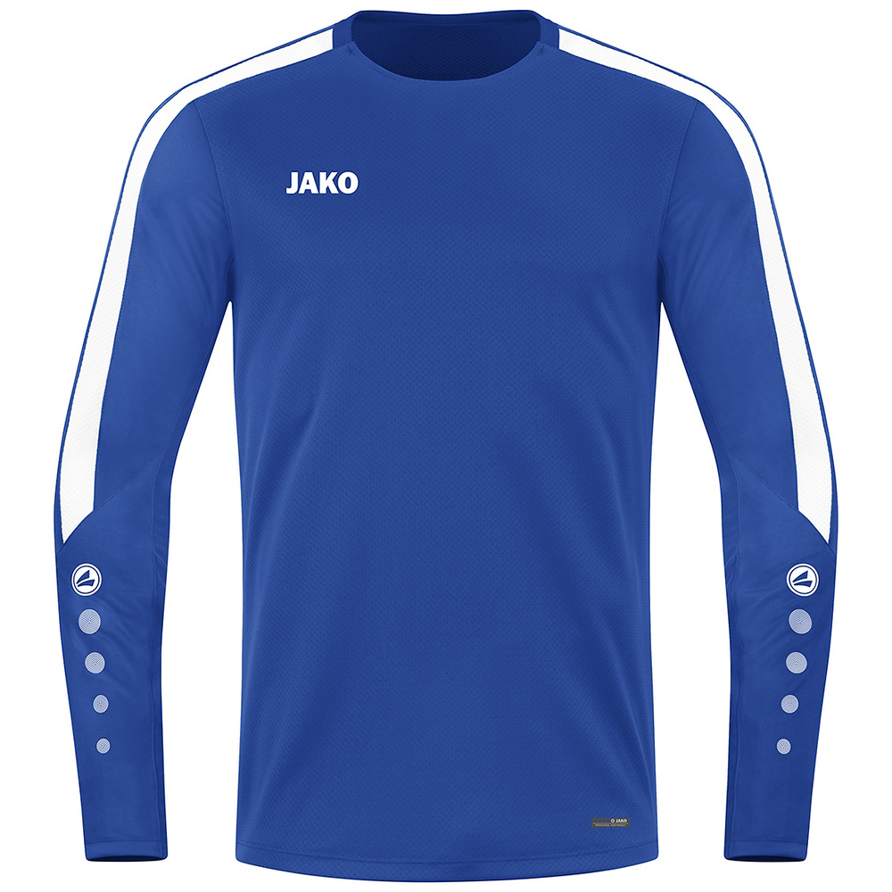 SUDADERA JAKO POWER, ROYAL-BLANCA UNISEX. S M L XL 2XL 