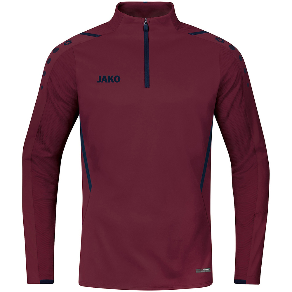 SUDADERA ZIP TOP JAKO CHALLENGE, BURDEOS-MARINO HOMBRE. S M L XL 2XL 3XL 