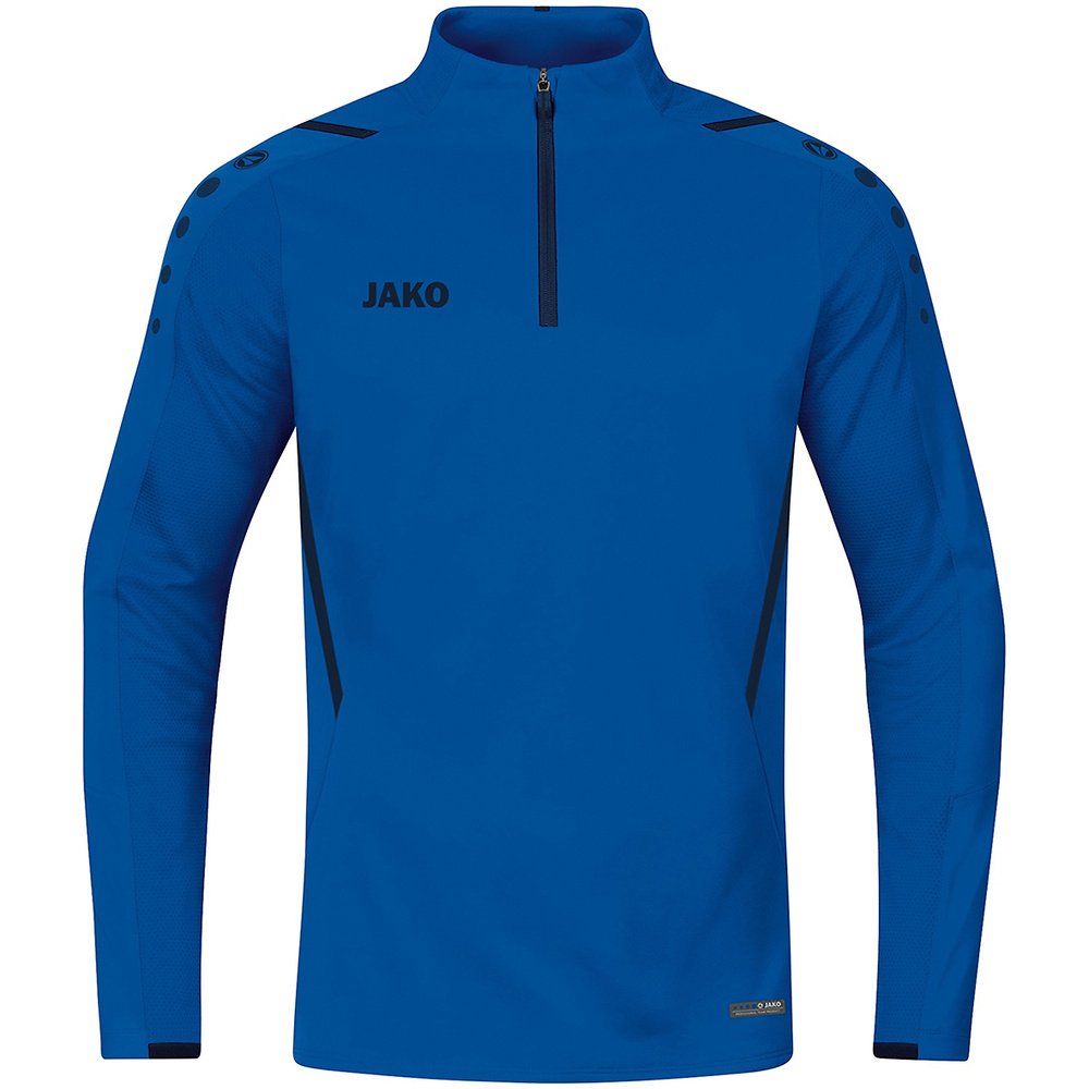 SUDADERA ZIP TOP JAKO CHALLENGE, ROYAL-MARINO HOMBRE. S M L XL 2XL 3XL 