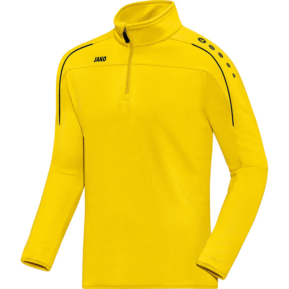 SUDADERA ZIPTOP JAKO CLASSICO, AMARILLA NIÑO. 128 140 152 164 