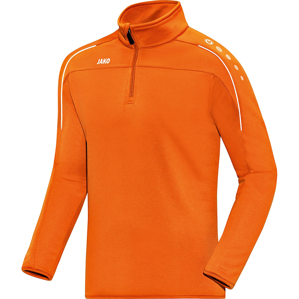 SUDADERA ZIPTOP JAKO CLASSICO, NARANJA HOMBRE. S M L XL 2XL 3XL 