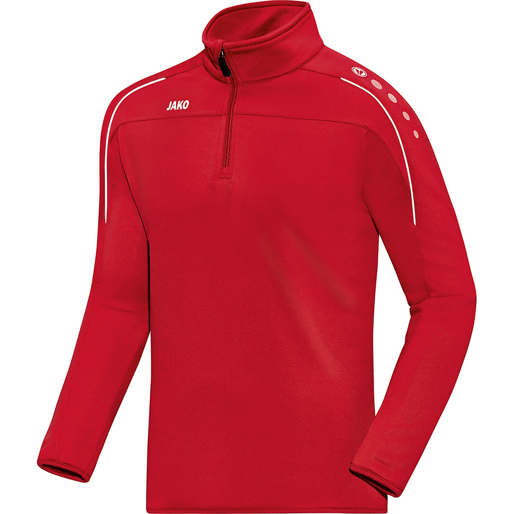 SUDADERA ZIPTOP JAKO CLASSICO, ROJA NIÑO. 128 140 152 164 