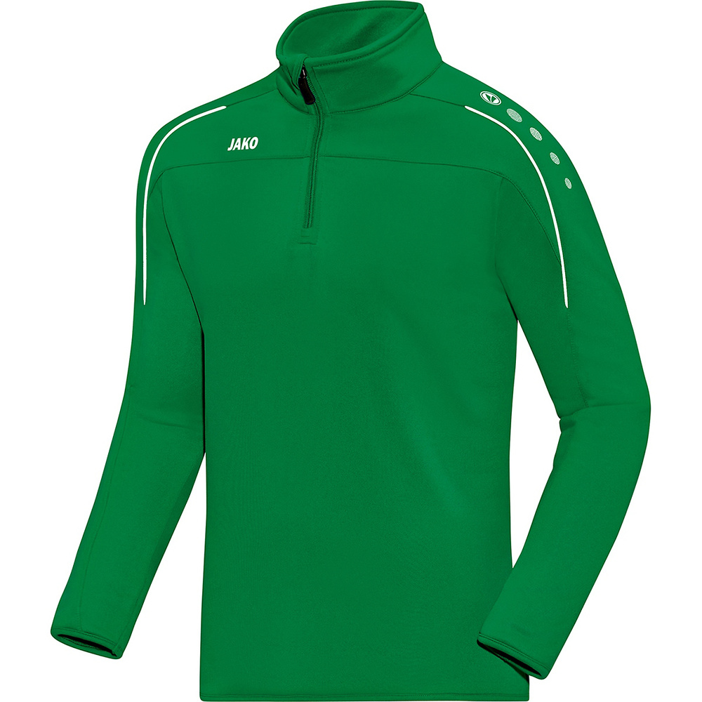 SUDADERA ZIPTOP JAKO CLASSICO, VERDE NIÑO. 128 140 152 164 