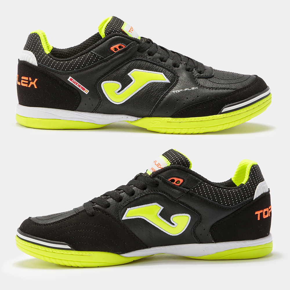 ZAPATILLA JOMA TOP FLEX 2101, NEGRO-AMARILLO INDOOR. 36 37 37,5 38 39 40 40,5 41 42 42,5 43 43,5 44 44,5 45 46 47 